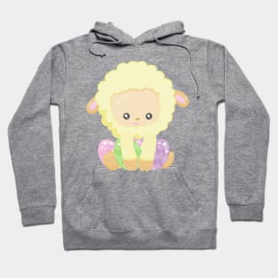 Easter, Cute Sheep, Little Sheep, Easter Eggs Hoodie